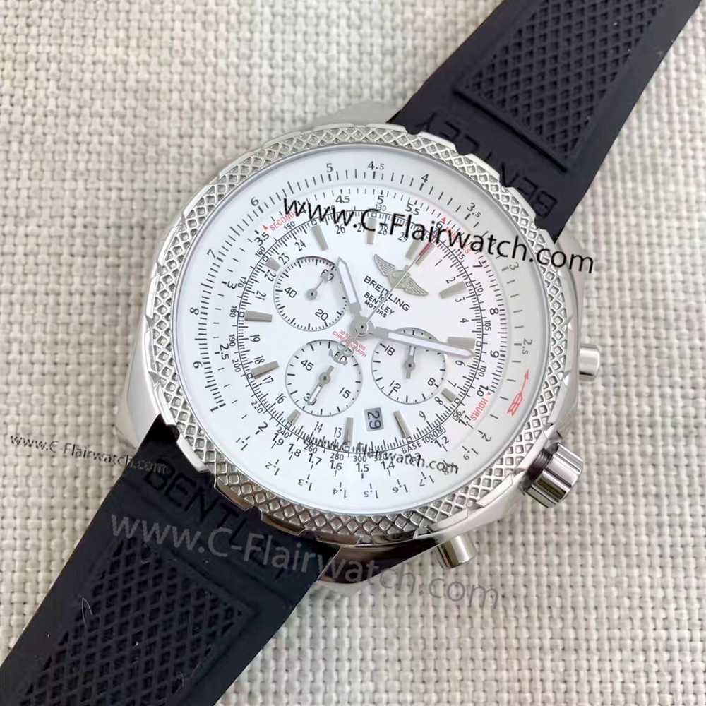 Fake Breitling for Bentley Motors SS Black Rubber Band Watches